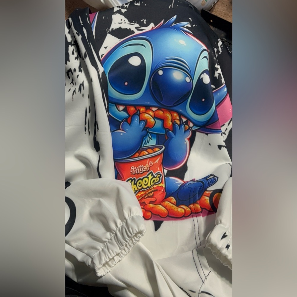 Colorful Cartoon Stitch Graphic Sweatshirt